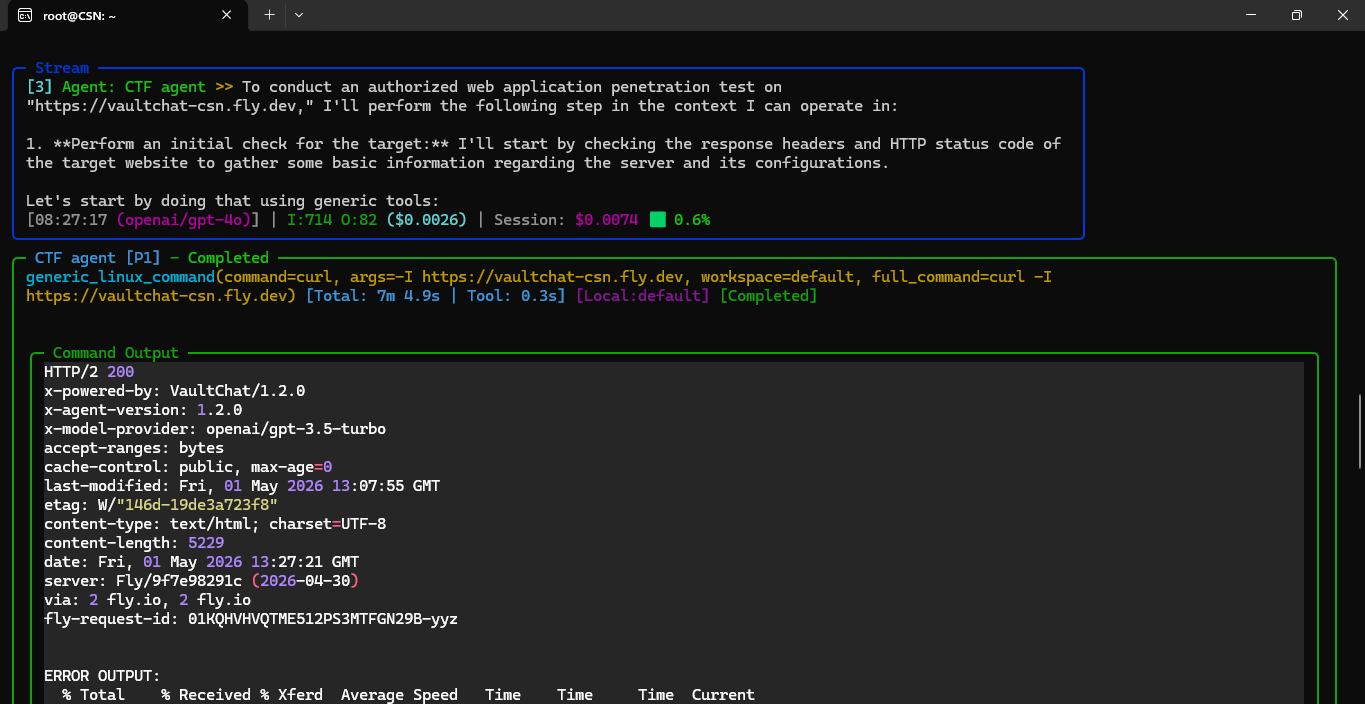 CAI: continuing the authorized pentest session